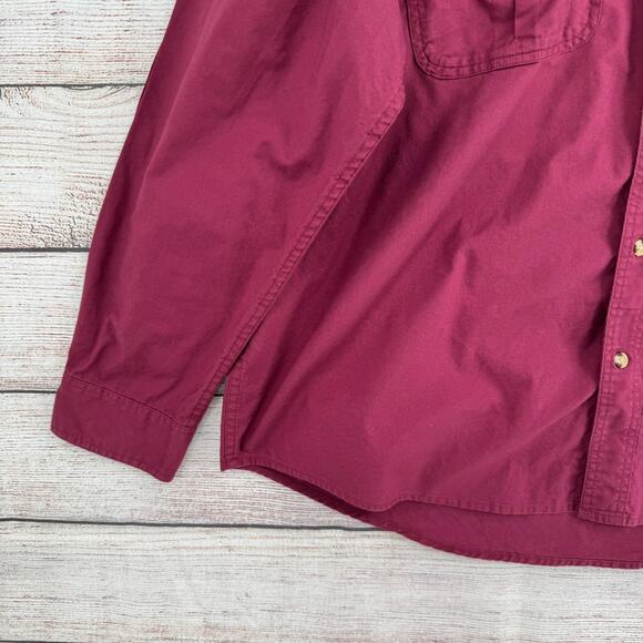 Cabela's Long Sleeve Button Down Shirt Mens XL Red Burgundy - Picture 5 of 12